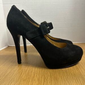 Nine West Size 7M Black Soft Suede Women's High Heels Maryjane’s sexy & Sweet!